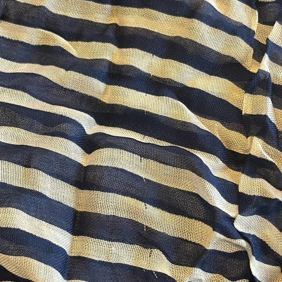 Stella and Dot Palm Springs Scarf Navy Stripe Elephant - Picture 4 of 6